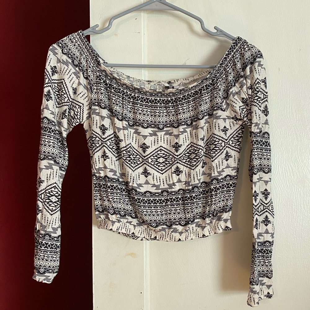 Aztec pattern crop top